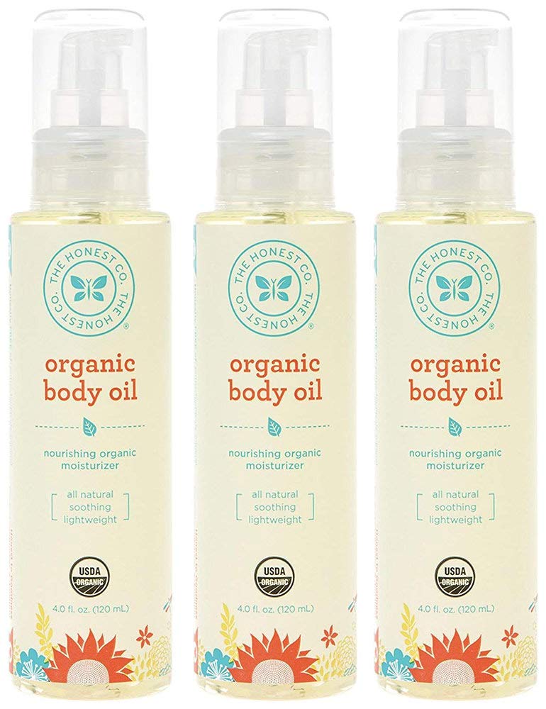 Honest Organic Body Oil, 4 Ounce (3 Bottles) : Baby