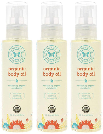 Honest Organic Body Oil, 4 Ounce (3 Bottles) : Baby