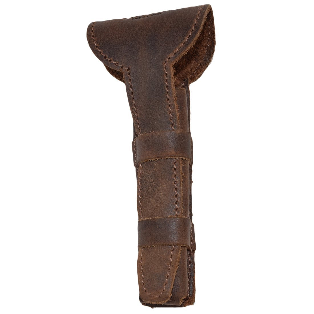 Hide & Drink, Leather Double Edge Safety Razor Protective Case, Shaving Travel Pouch, Handmade (Bourbon Brown)