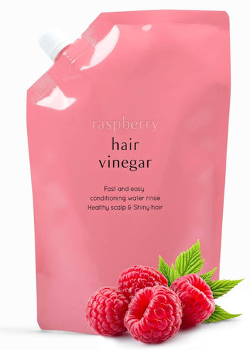 A’Pieu Raspberry Hair Vinegar Rinse & Refill Bundle 6.76 + 13.6 Fl Oz - Scalp Treatment For Ph Balance | Clarifying, Dandruff & Oil Control | Silky, Shiny Hair