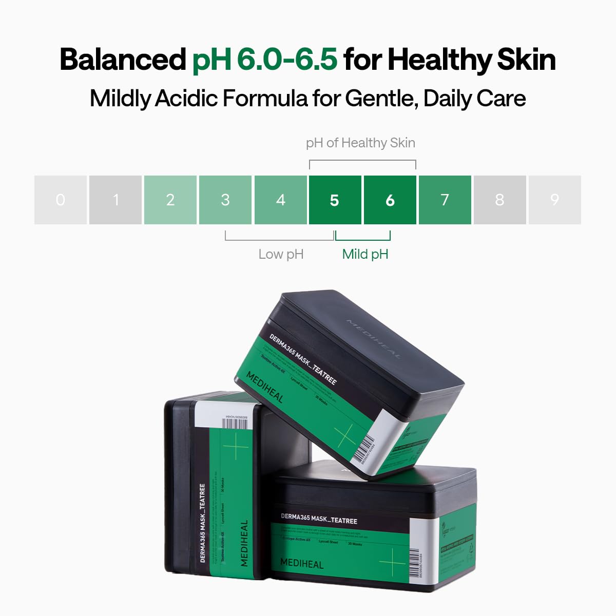 Mediheal Derma 365 Teetree Mask (30 Masks) - Daily Skin Care Mask For Deeply Comforting And Calming Skin With Teatree Active 4X : Beauty & Personal Care