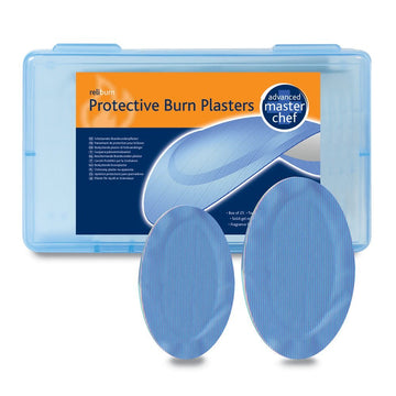 Dependaplast Reliburn Protective Blue Advanced Dressing Hydrogel Burn Plasters Encourage Faster Healing Wounds Comes In Blue Plastic Box, Sterile (Box Of 25)
