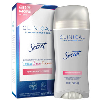 Secret Clinical Strength Antiperspirant And Deodorant For Women Invisible Solid Powder Protection 2.6 Oz