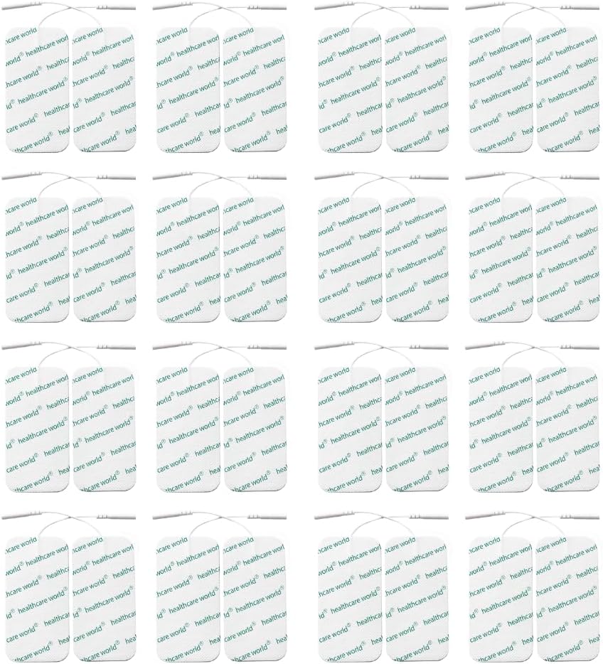 Tens Electrode Pads 10X5Cm Self-Adhesive Electrodes Compatible With Neurotrac, Tenscare, Auvon, Elle Tens Machines For Knee, Shoulder, Back, Muscle Pain (8 Pcs)
