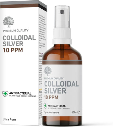 Nature'S Greatest Secret Premium Quality Antibacterial 10Ppm Colloidal Silver Spray 100Ml