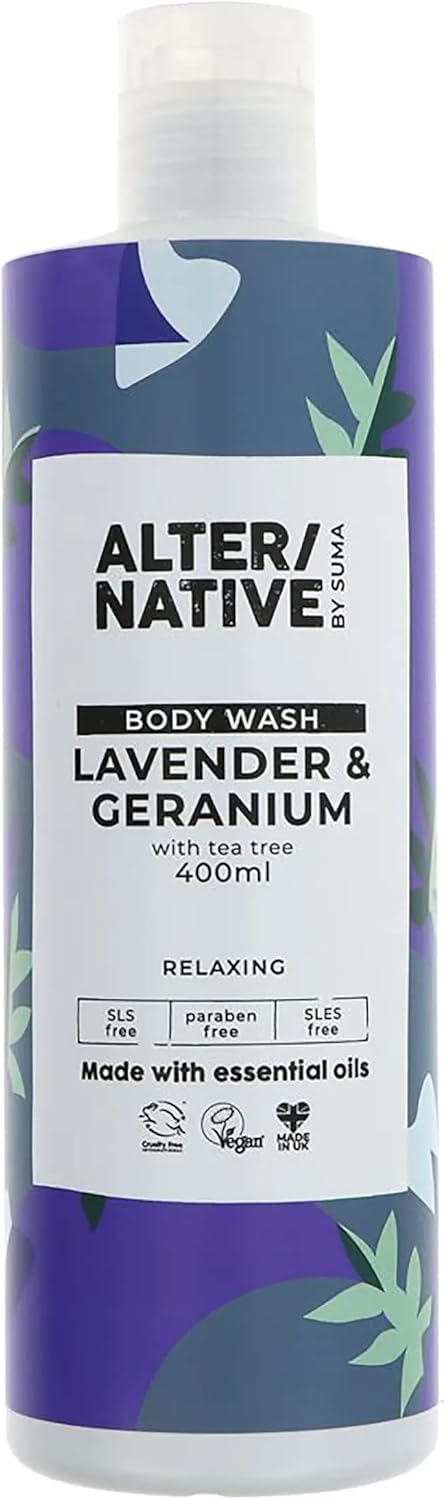 Alter/Native Natural Plant-Powered Cruelty Free Body Wash (Lavender & Geranium, 400Ml)
