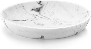 Luxspire Soap Dish, Resin Soap Tray Soap Holder Container Box, Oval Soap Plate Case, Sponge Dish Scrubbers Tray Holder For Bathroom Vanity Shower Kitchen Sink Counter Top, Terrazzo