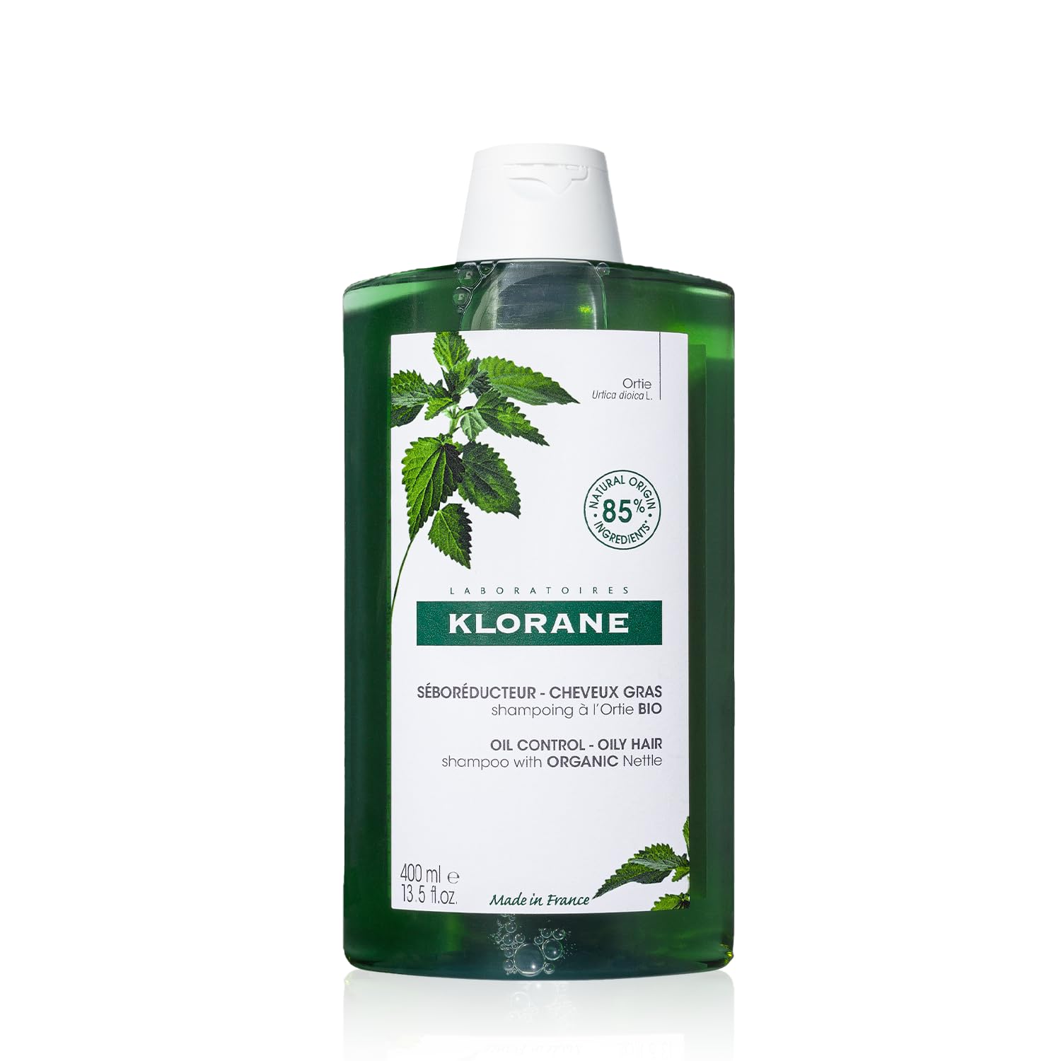Klorane Shampoo with Nettle for Oily Hair and Scalp, Regulates Oil Production, Paraben, Silicone, SLS Free, 13.53 Fl Oz (Pack of 1)
