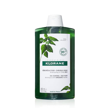 Klorane Shampoo with Nettle for Oily Hair and Scalp, Regulates Oil Production, Paraben, Silicone, SLS Free, 13.53 Fl Oz (Pack of 1)