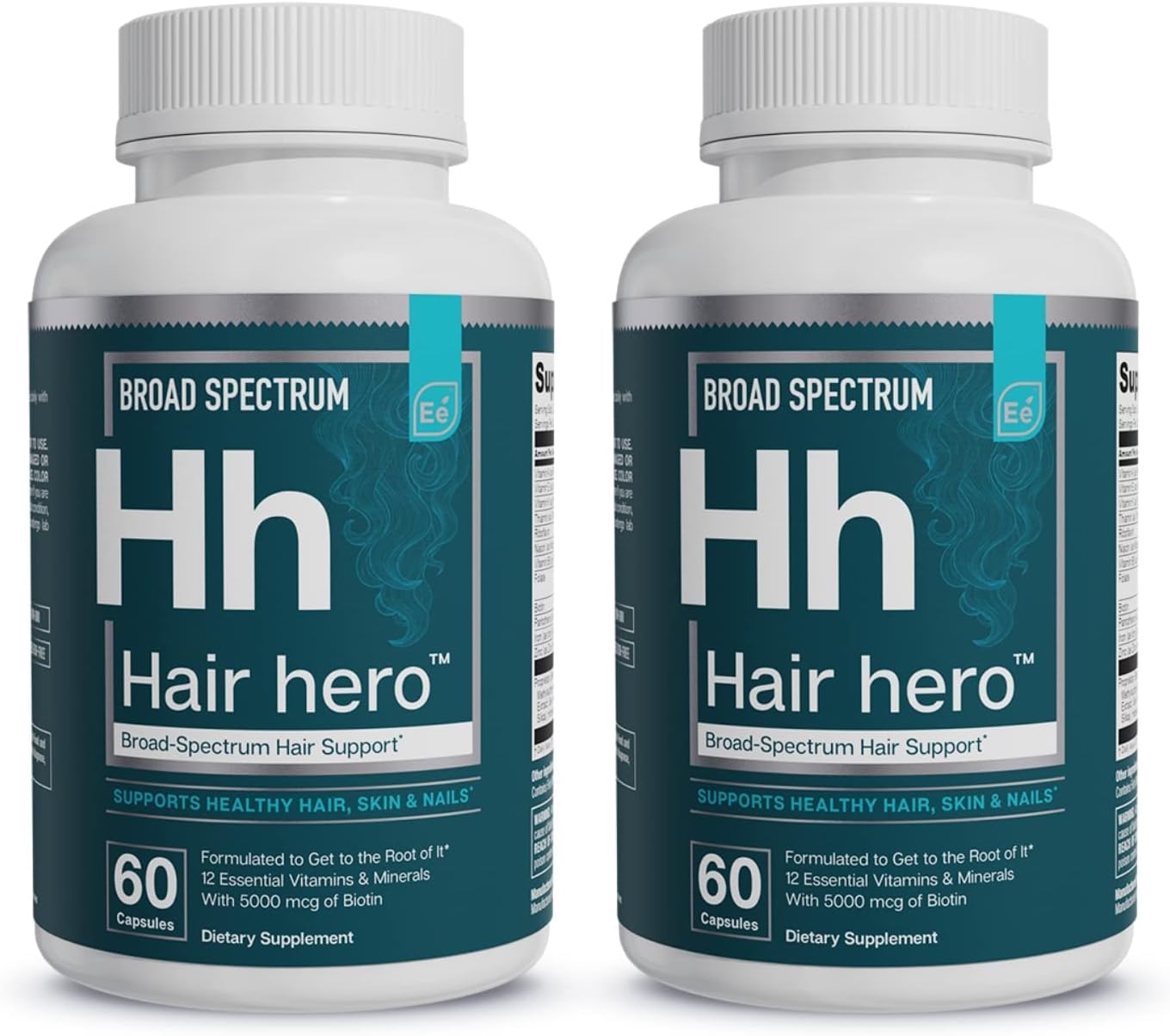 Essential Elements Hair Hero - Broad-Spectrum Hair Formula - Healthy Hair, Skin, And Nails - 5000 Mcg Biotin 30 Day Supply (2-Pack)