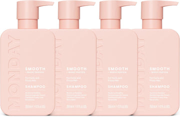Monday Haircare 4 X 350 Ml Smooth Conditioner With Wheat Protein, Coconut Oil & Avocado Oil For Frizz-Prone Hair