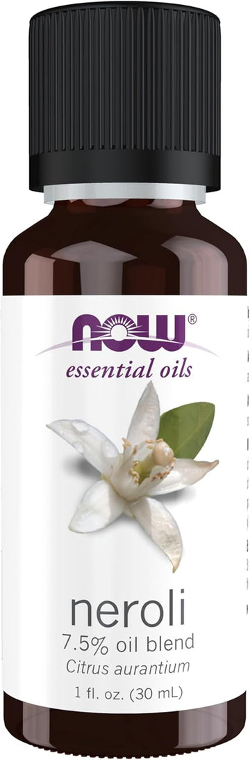 Now Essential Oils, Neroli Oil, Deeply Floral Aromatherapy Scent, Steam Distilled, 100% Pure, Vegan, Child Resistant Cap, 1-Ounce
