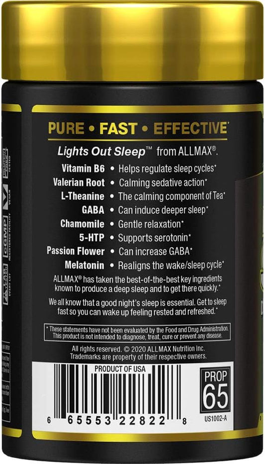 ALLMAX Nutrition Lights Out Sleep, 60 Capsules