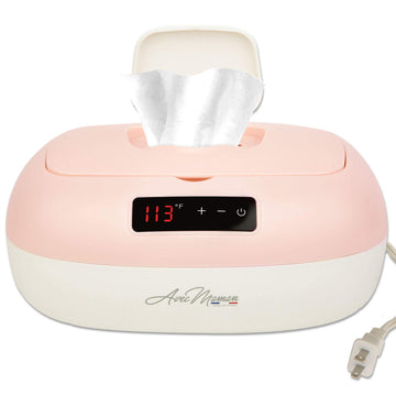Avec Maman La Caresse Baby Wipe Warmer - Baby Essentials For Girls - Wet Wipe Dispenser - Adjustable Heat Settings Digital Display - Pink - Calentador De Wipes Para Bebes - Ideal For Baby Shower