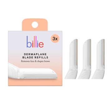 Billie - Dermaplane Refill Blades - Stainless Steel Blades With Safety Micro-Guards - Nickel-Free - Gently Exfoliates Skin - 3 Count