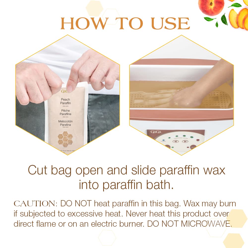 GIGI Peach Paraffin Wax With Aloe Vera : Paraffin Baths : Beauty & Personal Care