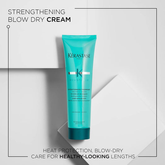 Kérastase Resistance, Nourishing Leave-In Conditioning Gel Cream Treatment, For Long & Damaged Hair, With Creatine R & Taurine, Thermique Extentioniste, 150Ml