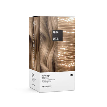Igk Permanent Hair Dye Color Kit Set Of Two | 7Vg Dirty Blonde - Dark Beige Blonde | 100% Gray Color Coverage + Strengthen + Shine | Ammonia Free