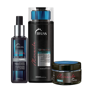 Truss Amino Miracle Heat Protectant Spray Bundle With Miracle Shampoo And Hair Mask