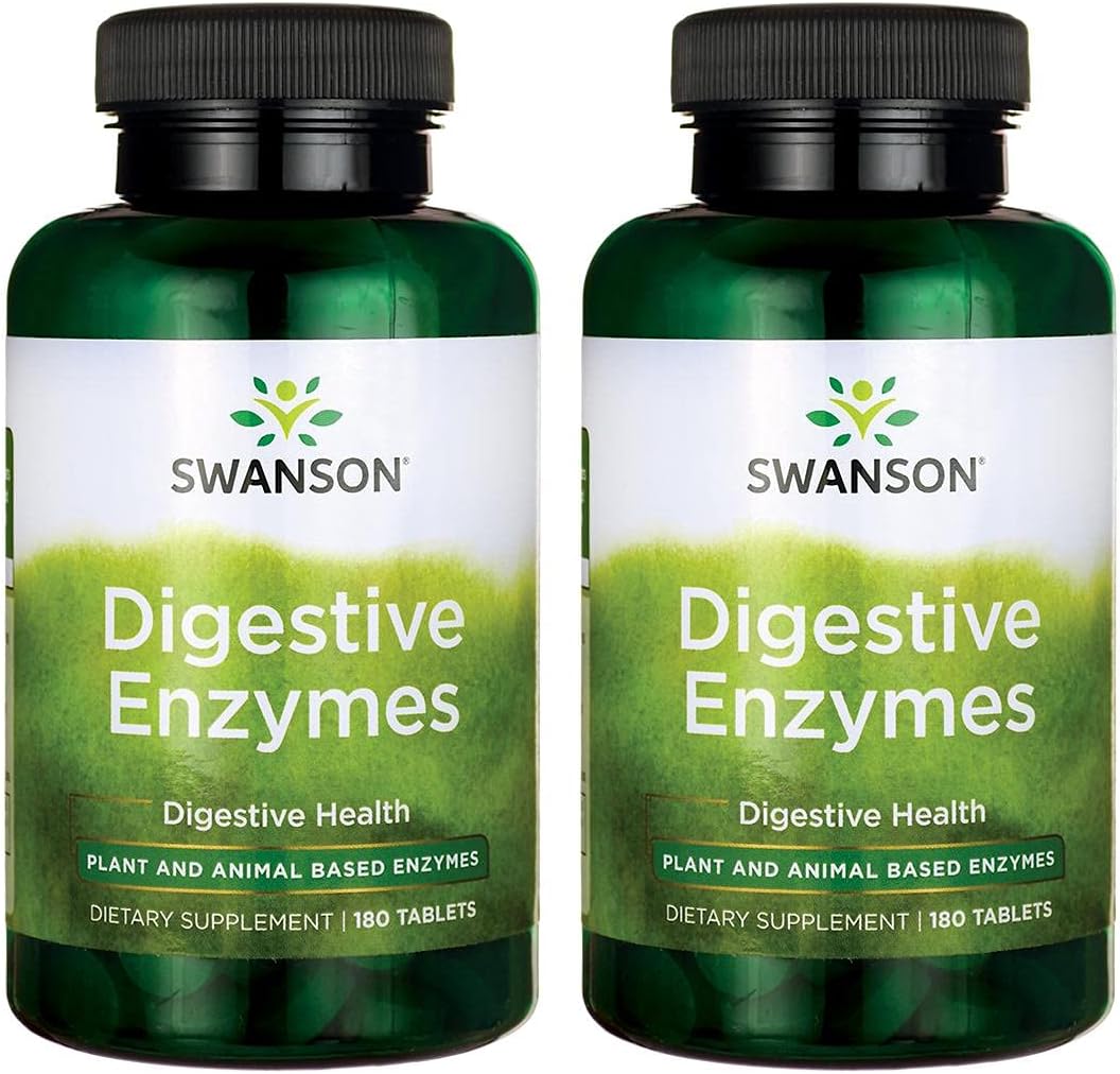Swanson Digestive Enzymes 180 Tabs 2 Pack