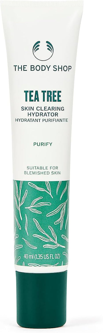 The Body Shop Tea Tree Moisturising Cream With Tea Tree Oil Controls Suet Oily Skin Smoothing Lightweight Formula Long-Lasting Hydration Up To 24 Hours Tube 40 Ml