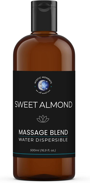 Mystic Moments | Sweet Almond Water Dispersible Massage Oil Blend 500ml for Spa & Massage Therapy