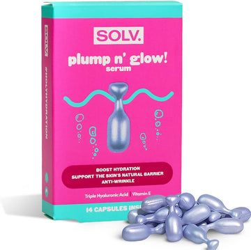 Solv Plump N'Glow! Serum - 14 Capsules. Hydration Boost, Anti-Wrinkle, Strengthens Skin Barrier - Please Read Description
