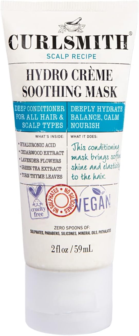 Curlsmith - Hydro Crème Soothing Mask - Vegan Soothing Deep Conditioner For Any Hair Type, Encourages Growth (59Ml)