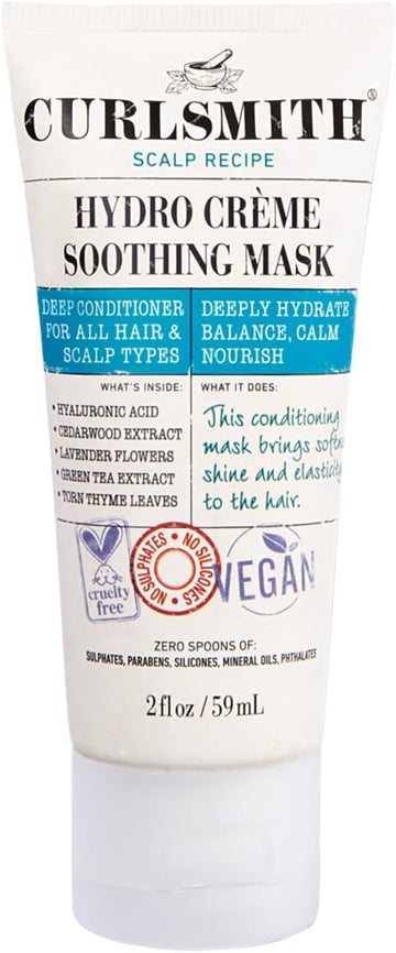 Curlsmith - Hydro Crème Soothing Mask - Vegan Soothing Deep Conditioner For Any Hair Type, Encourages Growth (59Ml)