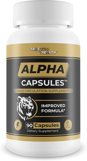 Alpha Capsules - Male Circulation Supplements For Men - Advanced Blood Flow Booster - Alpha Boost Alpha Bites Pills - Blood Flow Max Alpha Bites Supplement - Vitamin Blood Flow Alpha Bites Male Pills