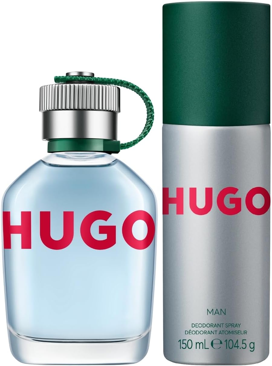 HUGO Men's 2 Piece HUGO Man Eau de Toilette Festive Giftset including an Eau de Toilette 75ml and Deodorant Spray 150ml : Amazon.co.uk: Beauty