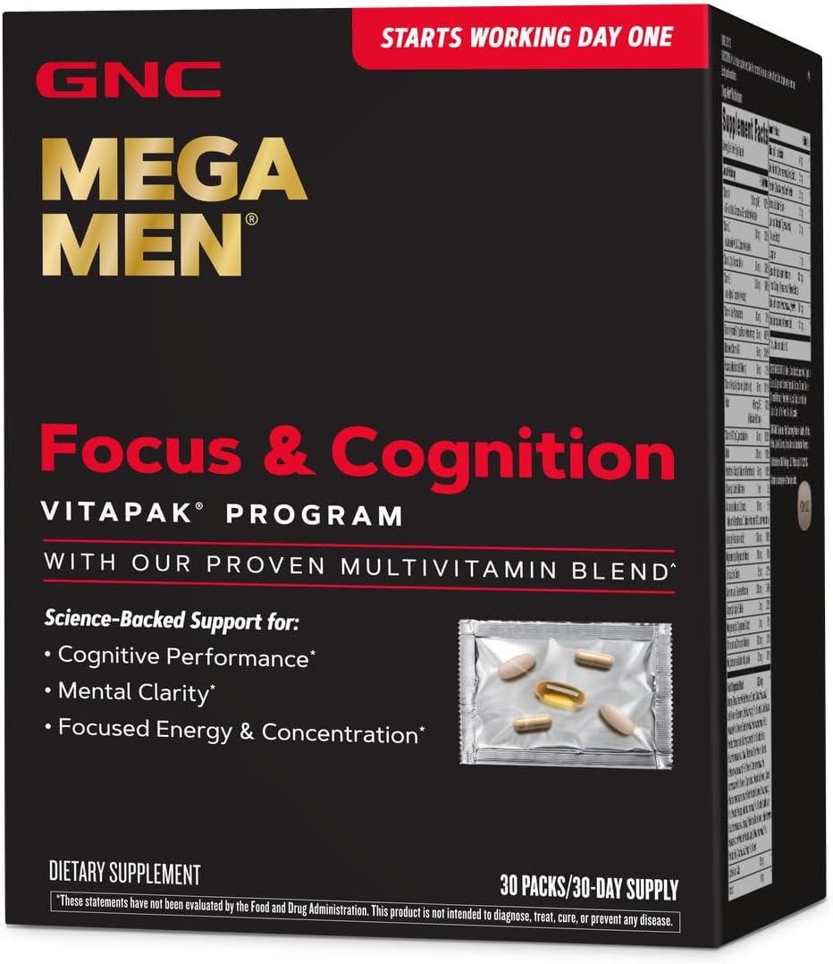 Gnc Mega Men Focus & Cognition Vitapak Program (30 Servings)