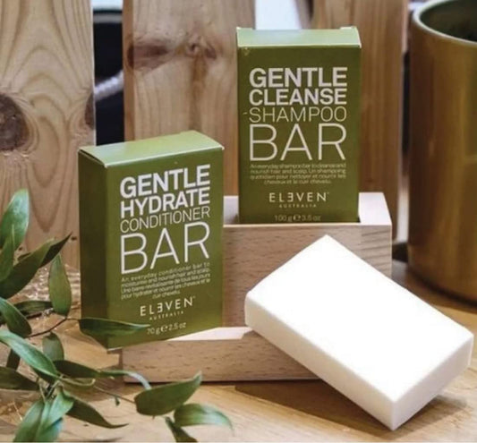 ELEVEN AUSTRALIA Gentle Cleanse Shampoo Bar + Gentle Hydrate Conditioner Bar Bundle