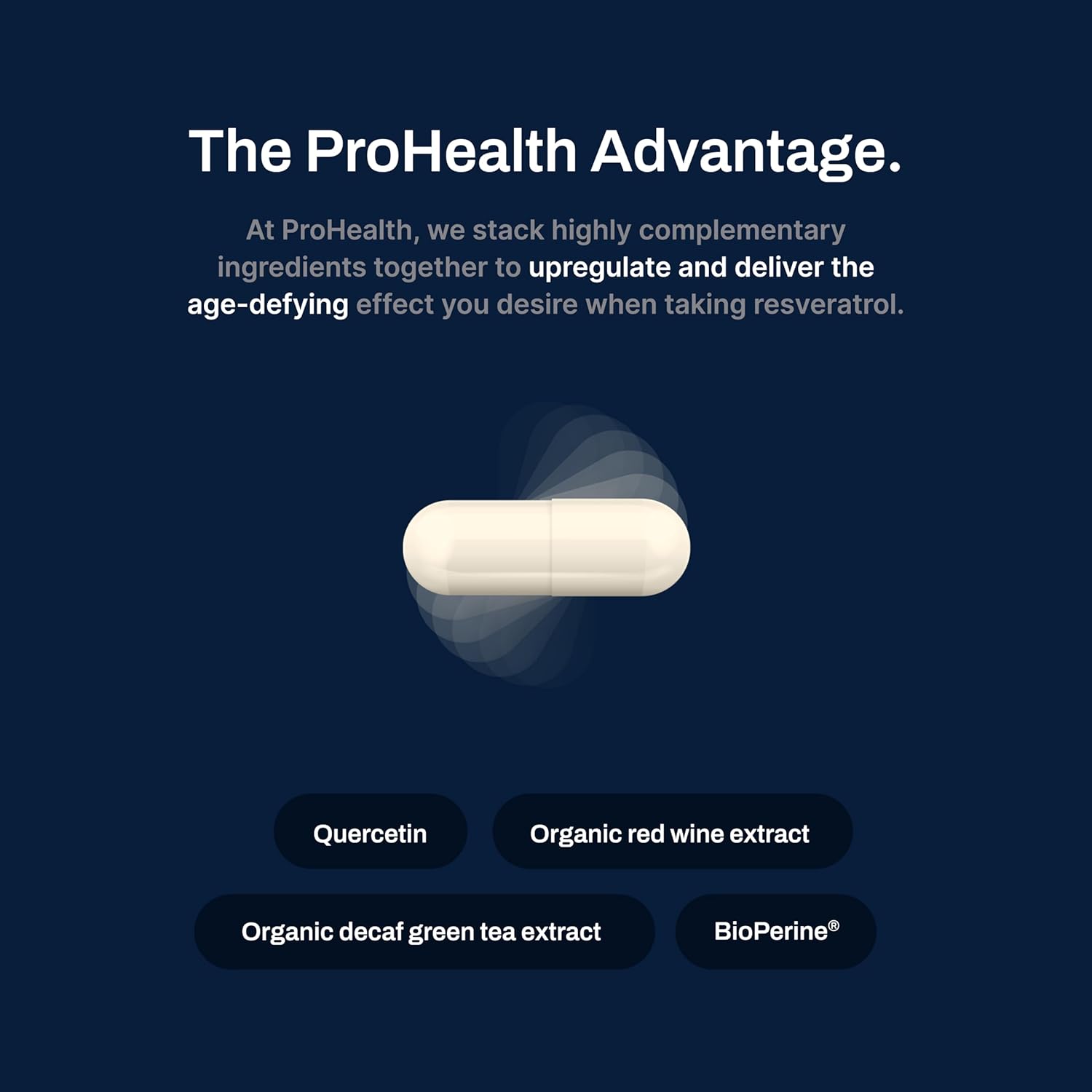 Prohealth Trans Resveratrol Plus 1000Mg. Worlds Most Researched Trans-Res Supplement. Doctor Formulated With Quercetin & Bioenhancers For Max Potency. Lab Tested 98% Pure. 30 Servings (3 Pack) : Health & Household