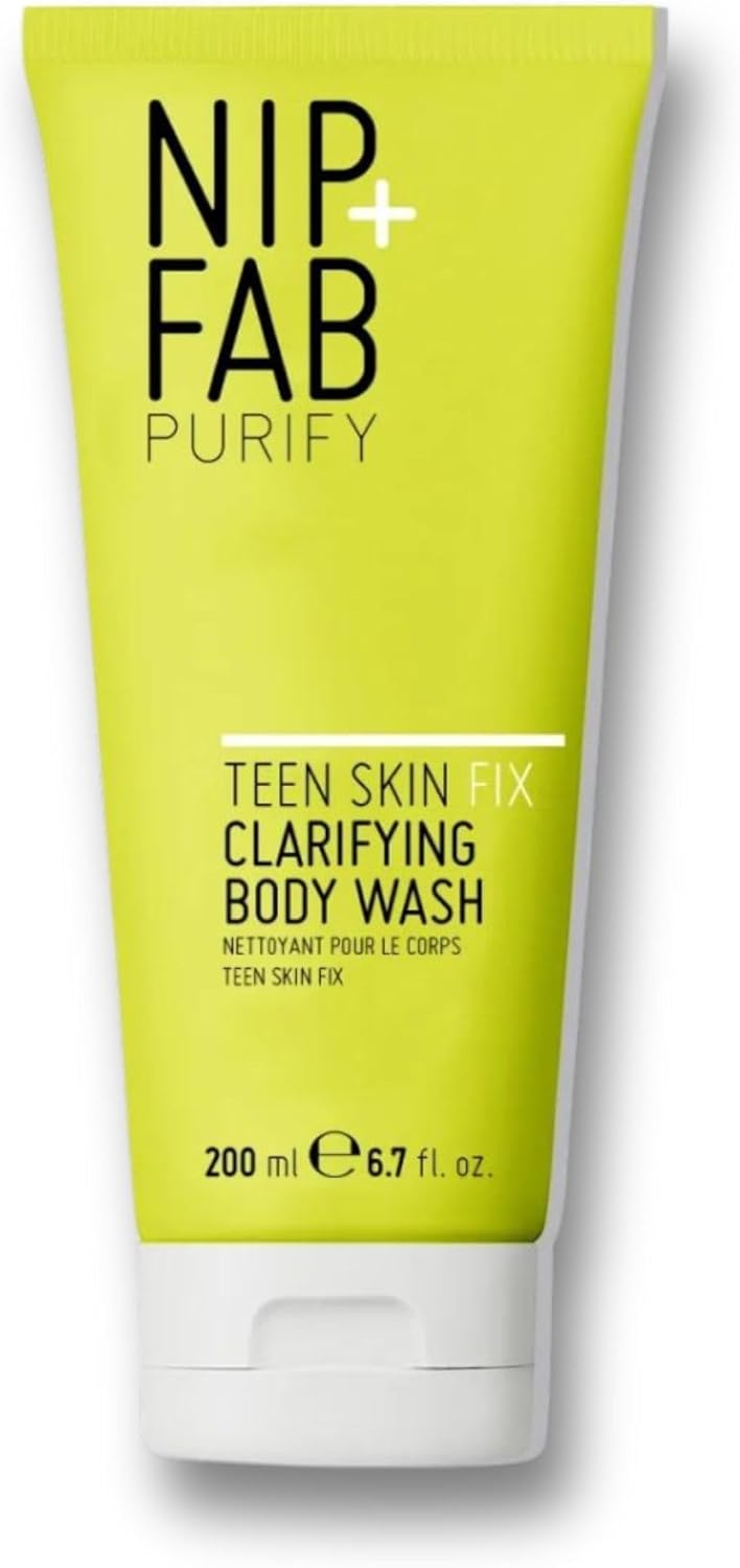 Nip+Fab Teen Skin Fix Clarifying Body Wash With Salicylic Acid & Wasabi Extract For Skin Purifying And Redness Reducing, 200 Ml