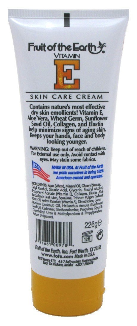 Fruit Of The Earth Vitamin-E Cream 8oz. Tube (3 Pack) : Facial Cleansing Creams : Beauty & Personal Care