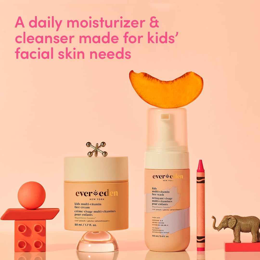 Evereden Kids Face Duo & Spa Headband Set – Multi-Vitamin Face Wash & Cream + Soft Terry Headband – Nourishing Skin Care & Fun Hair Management for Kids 3+ – Gentle & Perfect for Skincare Routine : Amazon.co.uk: Beauty