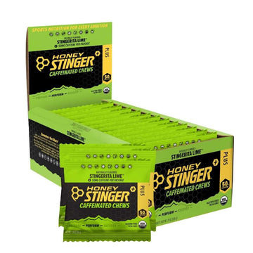 Honey Stinger Stingerita Lime Caffeinated Energy Chew | Gluten Free | With Caffeine | For Exercise, Running And Performance | Sports Nutrition For Home & Gym, Pre And Mid Workout | 12 Pack, 23.2 Ounce