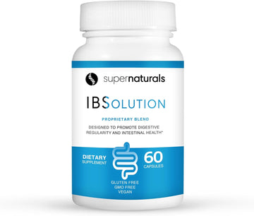 JLM NUTRITIONALS IBSolution Supplement for Men and Women, Digestive Gut Health Support, Constipation, Diarrhea, Gas, Bloating and Stomach, All-Natural, Vegan - 60 ct