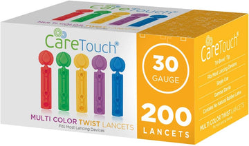 Lancets For Diabetes Testing - 30 Gauge Diabetic Lancets For Blood Testing And Glucose Testing - Fits Most Lancing Devices - Sterile, Single Use 30G Blood Sugar Lancets - Multicolored - 200 Count