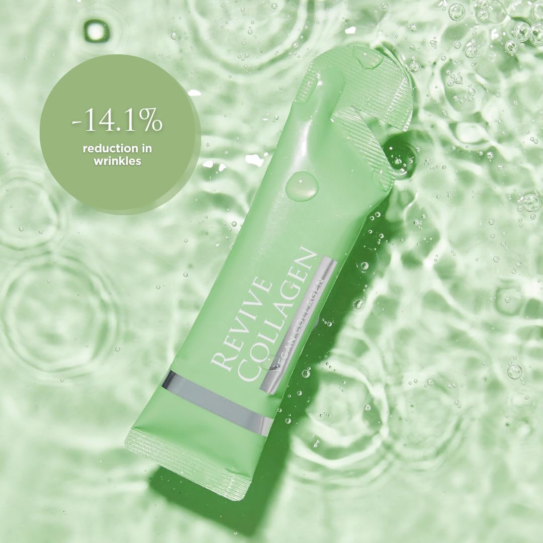 Revive Collagen 2500mg Plant Based Vegan Collagen with Added Vitamin B, C, D & E, Improved Skin, Hair & Nails | Raspberry Flavour | 14 Days : Amazon.co.uk: Health & Personal Care