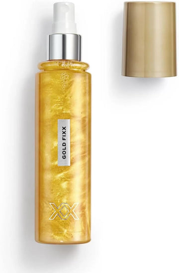 Xx Revolution Gold Fixx Setting Mist, Makeup Fixing Spray, Gold Shimmer