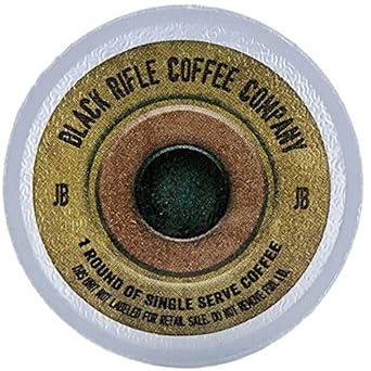 Black Rifle Coffee Company Just Black, Medium Roast Coffee Pods, 50 Single Serve Coffee Pods