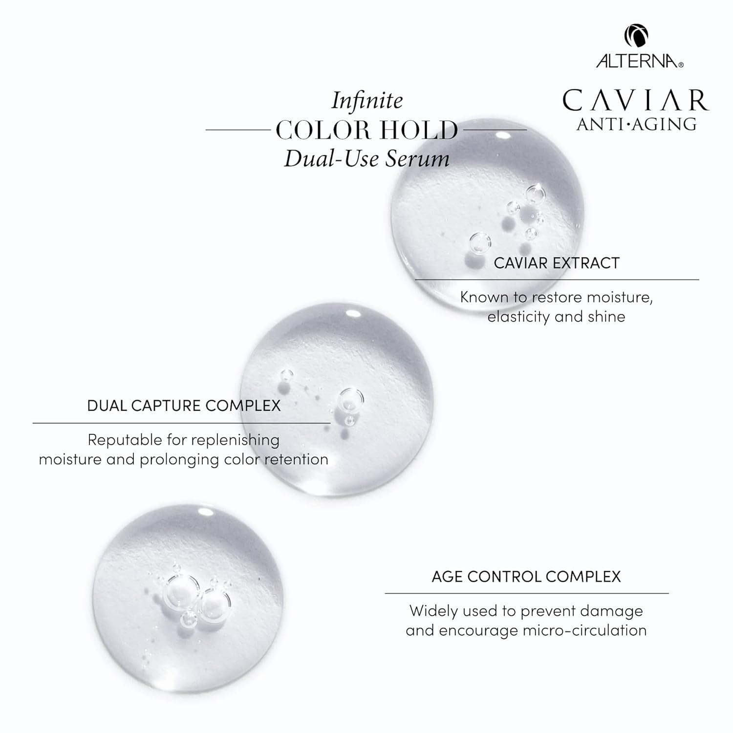 Alterna Caviar Anti-Aging Infinite Color Hold Dual-Use Serum | Leave-in Treatment, Color Preserving Mask | Sulfate Free, 1.7 Fl. Oz. : Beauty & Personal Care