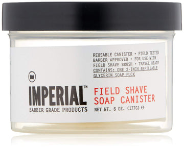 Imperial Barber Field Shave Soap Canister, 6.2 Oz