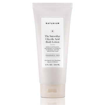 Naturium The Smoother Glycolic Acid Body Lotion, Resurfacing & Exfoliating Treatment, With 10% Glycolic Acid, 8 Oz