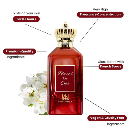 Blessed By God Perfumes For Women & Men – Inspired By B.Accarat R.Ouge - Long Lasting Arabian Unisex Fragrance - 3.4Oz (100Ml) – Amberwood, Saffron, Jasmine & Ambergris