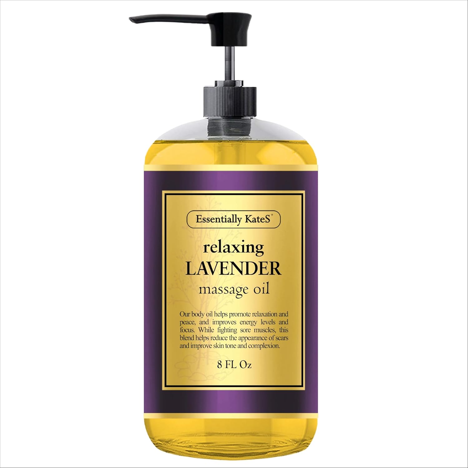 Lavender Massage Oil 8 Fl Oz - Relaxation And Soothing