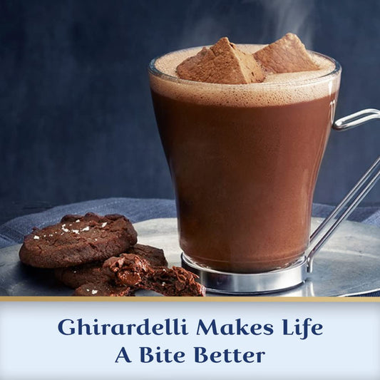 Ghirardelli Hot Cocoa With Chocolate Chips, 8 Oz Box (6 Boxes)