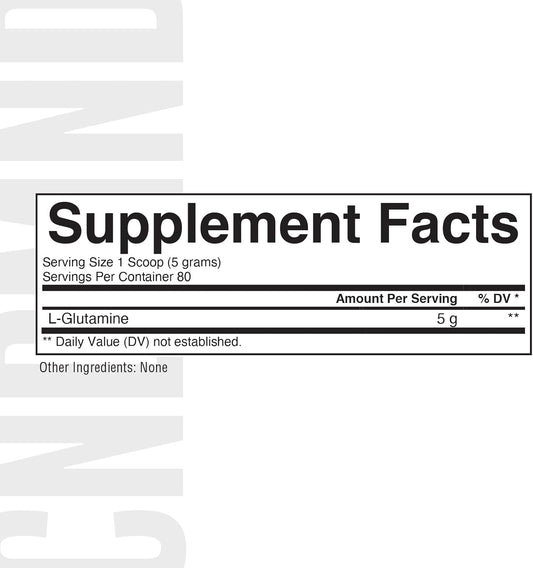 Condemned Labz 100% Pure L-Glutamine Powder | Glutamine Supplement For Men & Women | Recovery & Gut Health | Gluten Free & Non-Gmo | 80 Servings (Unflavored)